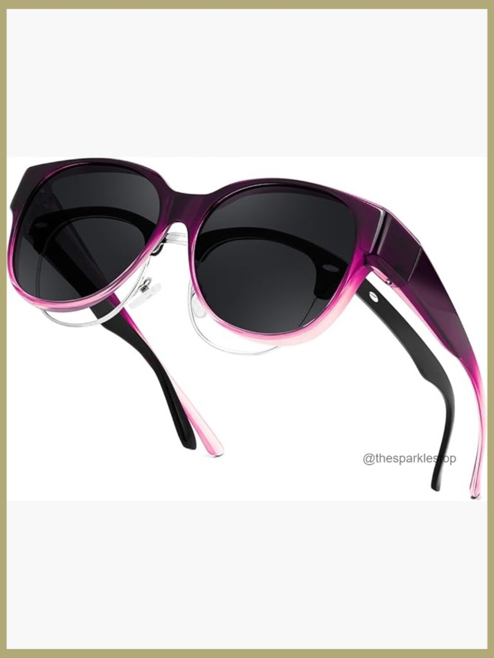 Fit Over Glasses Polarized Sunglasses, UV400 Protection, Polycarbonate Frame